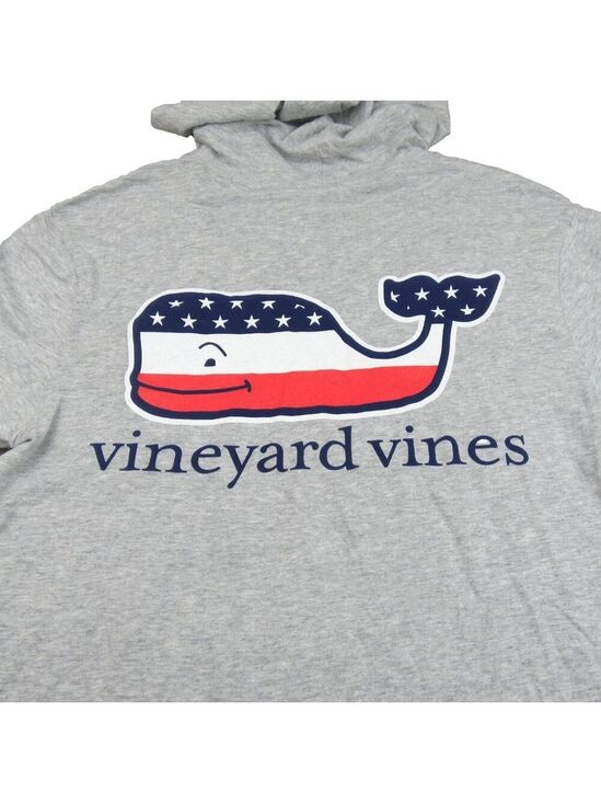 Vineyard Vines Other - Vineyard Vines Graphic USA Hoodie Mens Size Small Grey Heather Long Sleeve NEW